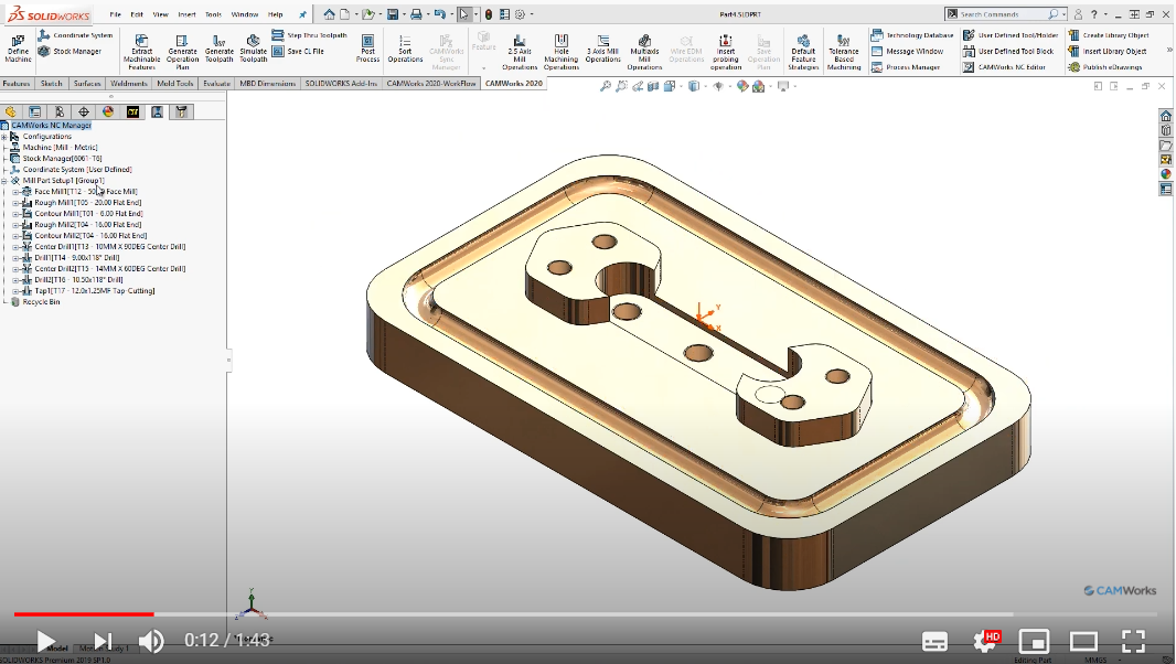 CAMWorks 2020: Subroutines for Milling operations: